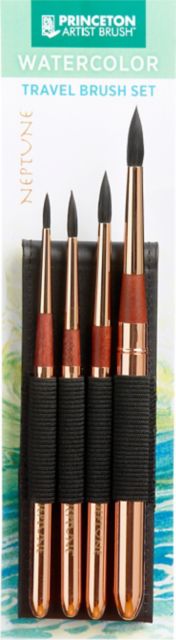 NEPTUNE SYNTHETIC TRAVEL BRUSH SET/4