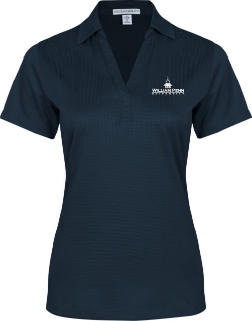 William Penn Womens Performance Fine Jacquard Polo William Penn University Institutional - ONLINE ONLY