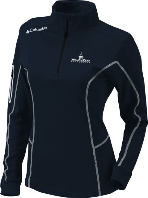 William Penn Columbia Womens Omni Wick Shotgun 1/4 Zip William Penn University Institutional - ONLINE ONLY