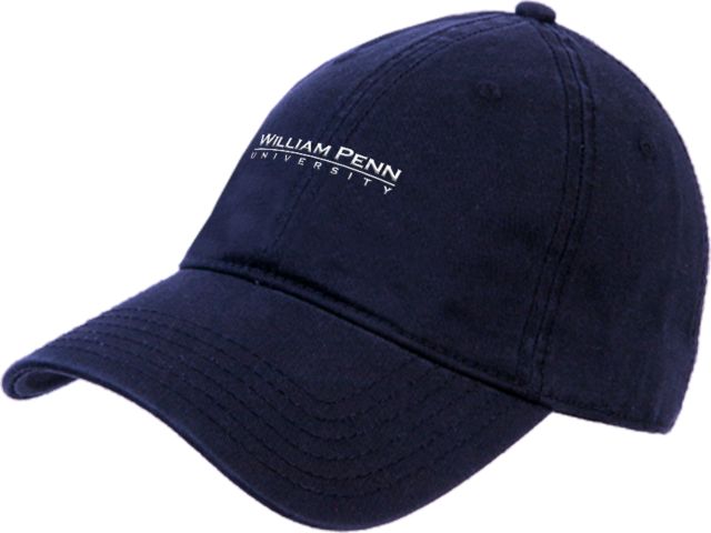 William Penn Unstructured Adjustable Low Profile Hat William Penn University Institutional Wordmark - ONLINE ONLY