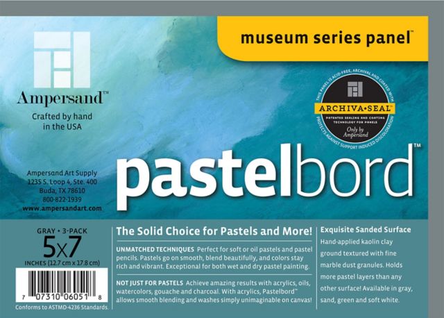 PASTELBORD GREY 1/8 INCH 5X7 3-PACK